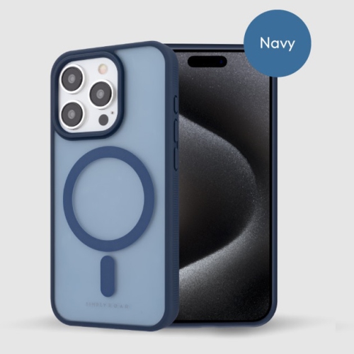 SR  Topsave Frosted And Matte Combination Texture Magsafe Slim Rugged Armor, Strong Magnet, Protective Case for Iphone 16 Pro Max 6.9" In Navy Blue