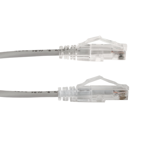 Vertical Cable CAT6A Slim Snagless Patch Cable - 0.3-meter - Grey