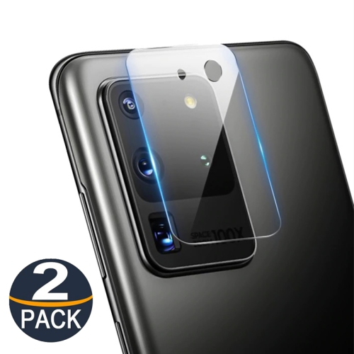 【2 Packs】 CSmart Ultra Thin Tempered Glass Camera Lens Shield Protector for Samsung Galaxy S20, Clear