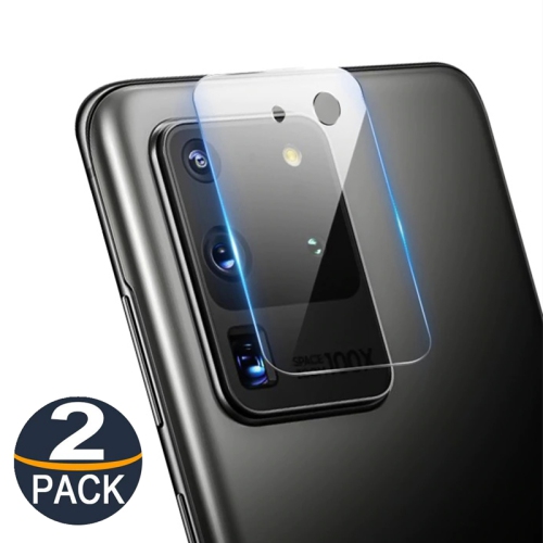【2 Paquets】 Protecteur d'objectif de caméra en verre trempé ultra fin CSmart pour Samsung Galaxy S20 Plus, transparent