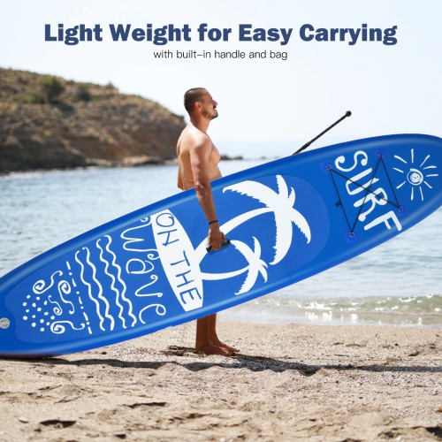 Goplus 10' Inflatable Stand Up Paddle Board W/Carry Bag Adjustable Paddle Adult Youth
