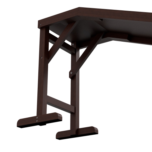 PawHut Pet Ramp Bed Steps for Dogs Cats Non-slip Carpet Top Platform Pine Wood 74"L x 16"W x 25"H Brown