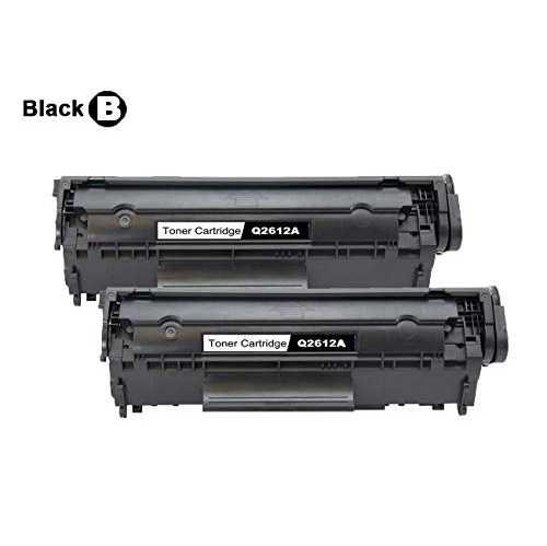 Paquet de 2 cartouches de toner PayForLess® Q2612A HP compatible avec les cartouches HP LaserJet 1010 3055 1012 1018 3015 1020 1022 1022n