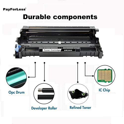 PayForLess® Compatible Brother DR360 DR-360 Drum Unit For Brother DCP-7030 Brother DCP-7040 Brother MFC-7440N Brother