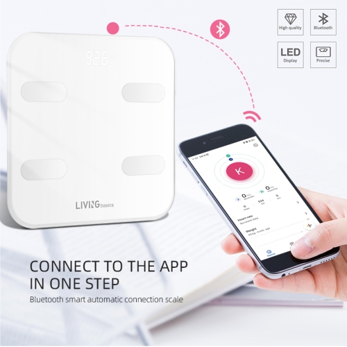 Pèse-personne numérique sans fil avec analyseur d’adiposité intelligent Bluetooth Body Fat Scale