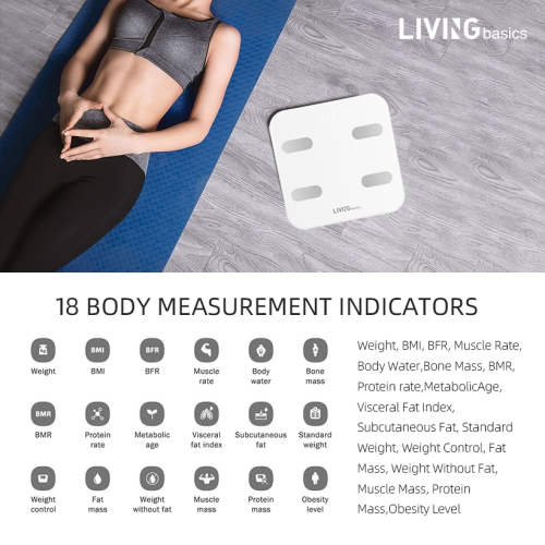 Pèse-personne numérique sans fil avec analyseur d’adiposité intelligent Bluetooth Body Fat Scale
