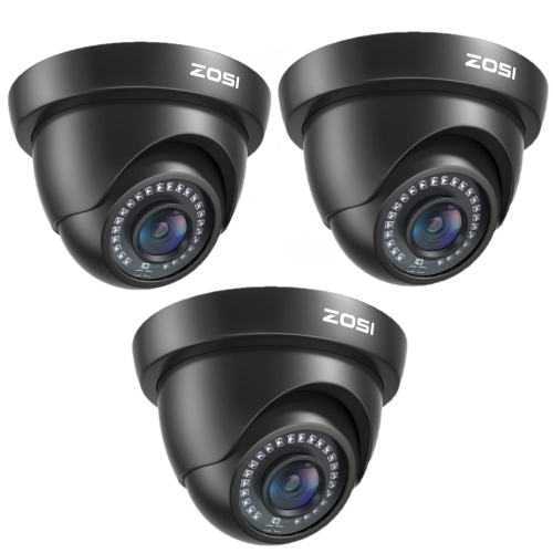 ZOSSI 1080p caméra de surveillance extérieure hybride avec fil 4-en-1 supplémentaire pour HD-TVI/AHD/CVI/CVBS/960H enregistreur vidéo numérique avec