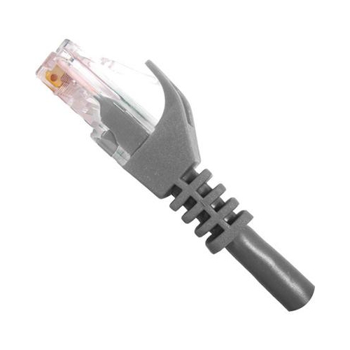 Vertical Cable Cat5e Patch Cable with Boot and Protector - 0.3-meter - Grey