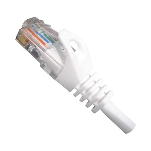 Vertical Cable Cat5e Patch Cable with Boot and Protector - 0.3-meter - White