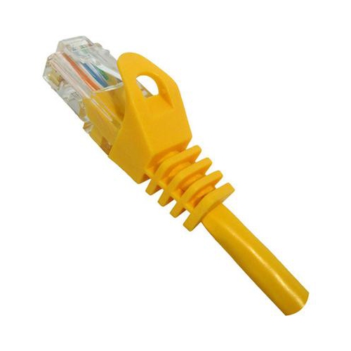 Vertical Cable Cat5e Patch Cable with Boot and Protector - 0.9-meter - Yellow