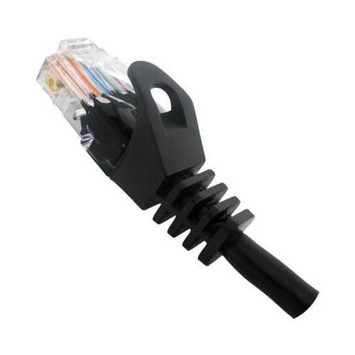 Vertical Cable Cat5e Patch Cable with Boot and Protector - 0.9-meter - Black