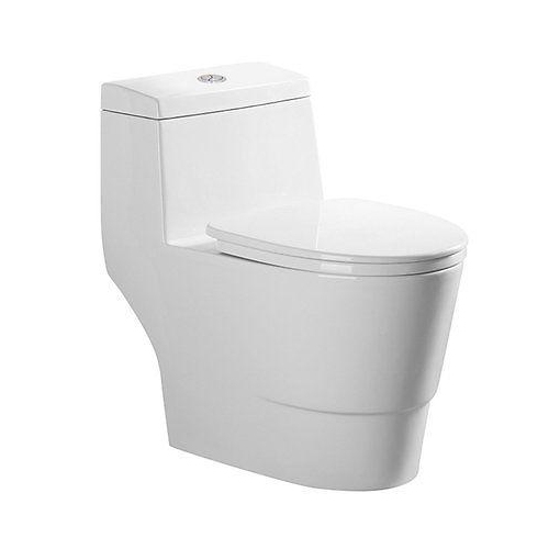 Agua Canada - THOR -High Efficiency One Piece White Toilet - CSA, CUPC & Watersense Certification.