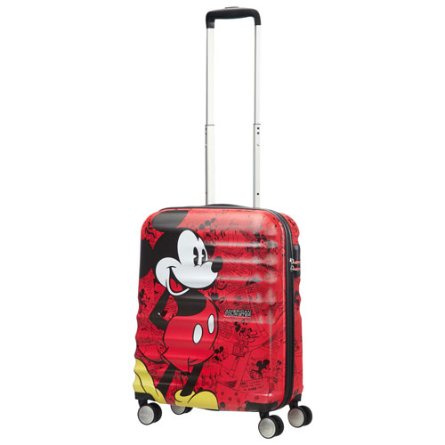 American Tourister Disney Wavebreaker 21" Hard Side Carry-On Luggage - Red/Mickey Mouse