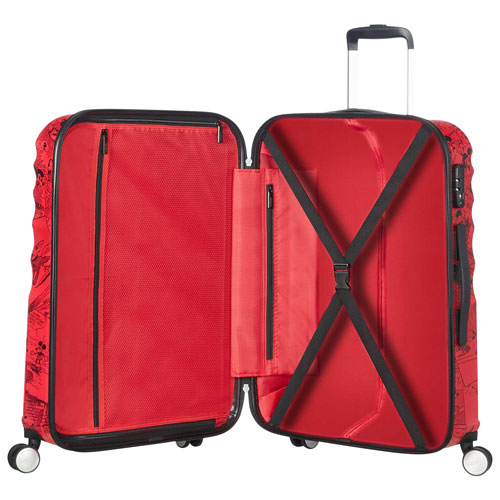 American Tourister Disney Wavebreaker 25" Hard Side Luggage - Red/Mickey Mouse