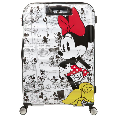 American Tourister Disney Wavebreaker 29" Hard Side Luggage - White/Minnie Mouse