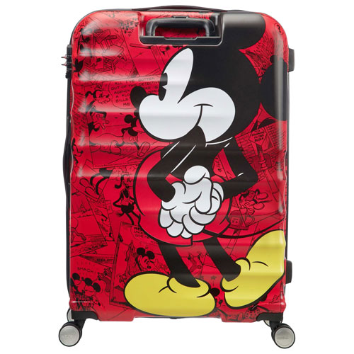 Valise rigide de 29 po Disney Wavebreaker d'American Tourister - Rouge/Mickey Mouse