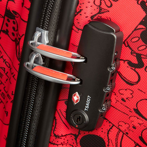 Valise rigide de 29 po Disney Wavebreaker d'American Tourister - Rouge/Mickey Mouse