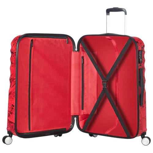 Valise rigide de 29 po Disney Wavebreaker d'American Tourister - Rouge/Mickey Mouse