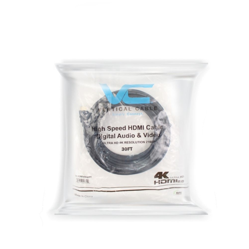 Vertical Cable High Speed Gold Plated HDMI 4K 2.0 Cable - 9-meter - Black