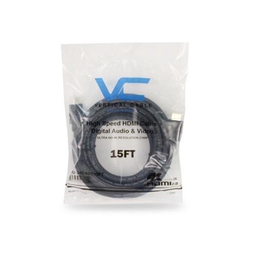 Vertical Cable High Speed Gold Plated HDMI 4K 2.0 Cable - 4.5-meter - Black