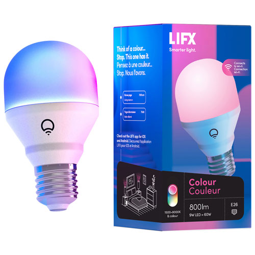 LIFX A19 Wi-Fi LED Light Bulb - 800lm - Multi-Colour