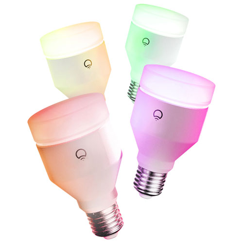 LIFX A19 Wi-Fi LED Light Bulb - 1100lm - 4 Pack - Multi-Colour