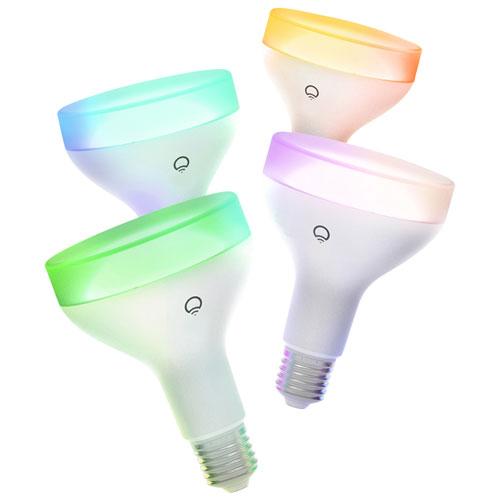 LIFX BR30 E26 Wi-Fi LED Light Bulb - 4 Pack - Multi-Colour