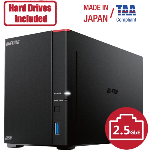 Buffalo LinkStation 720D 8TB Personal Cloud Storage Hard Drives Included