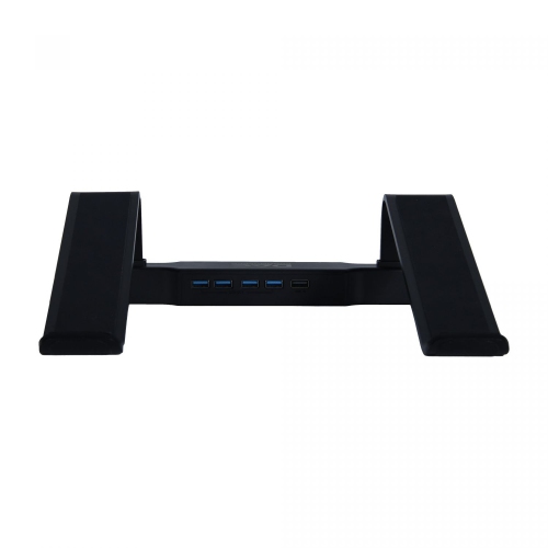 DAC MP-220 Non-Skid Laptop Stand With 4-Port USB 3.0 Hub, Black