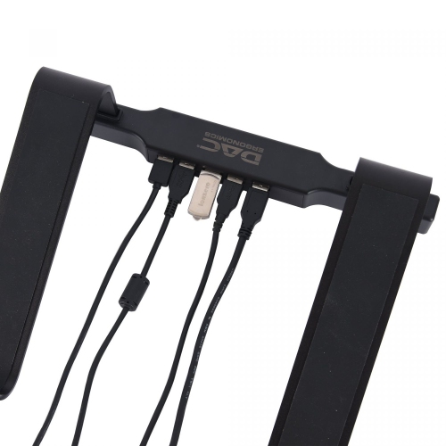 DAC MP-220 Non-Skid Laptop Stand With 4-Port USB 3.0 Hub, Black