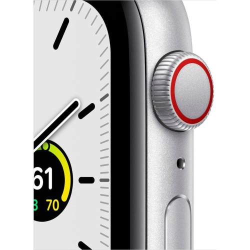 Apple Watch SE (GPS + Cellular) 40mm Silver Aluminum Case with White Sport Band - Silver by APPLE - Refurbished condition - Image 2