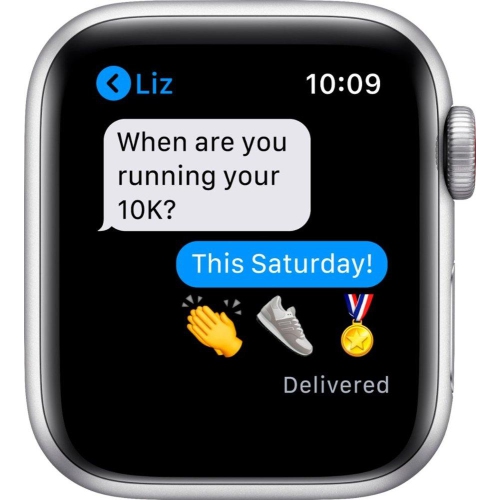 Apple Watch SE (GPS + Cellular) 40mm Silver Aluminum Case with White Sport Band - Silver by APPLE - Refurbished condition - Image 5