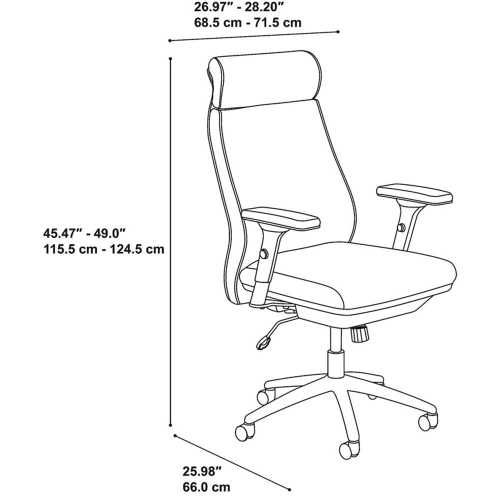 Bush Business Furniture Metropolis High Back Leather Executive Office Chair