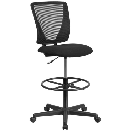 SCRANTON & CO  Ergonomic Mid Back Mesh Swivel Drafting Stool In Black