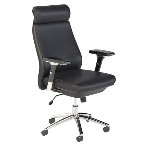 BBF  Studio C High Back Contemporary Faux Leather Executive Office Chair In In Black