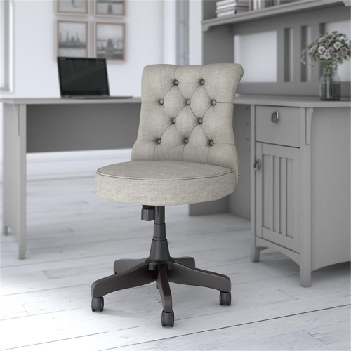 Bush Business Furniture Arden Lane Mid Back Tufted Office Chair in Light Gray