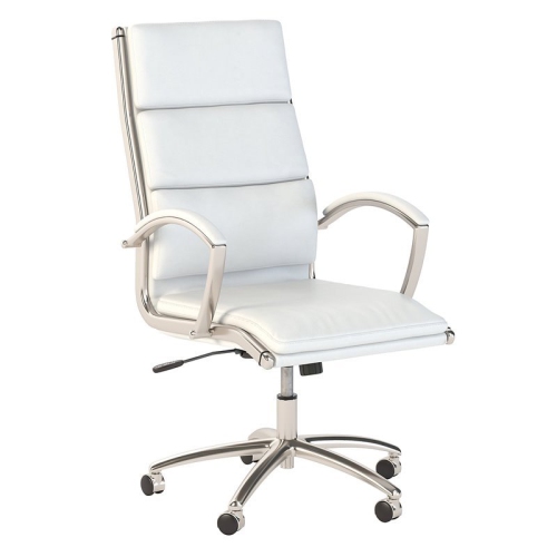 BBF Studio C High Back Leather Executive Office Chair In White