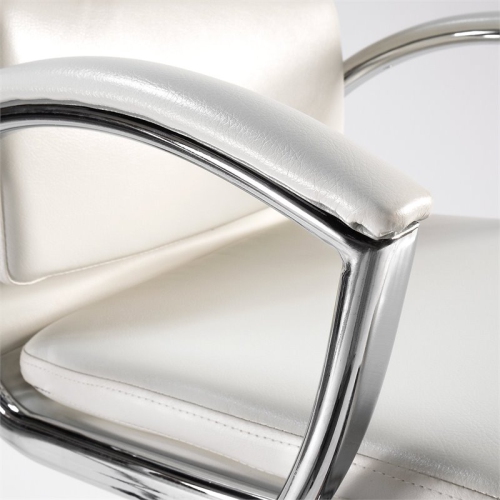 Studio C High Back Leather Executive Office Chair in White