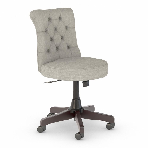 BUSH  Salinas Mid Back Fabric Office Chair With Adjustable Height In Light In Gray