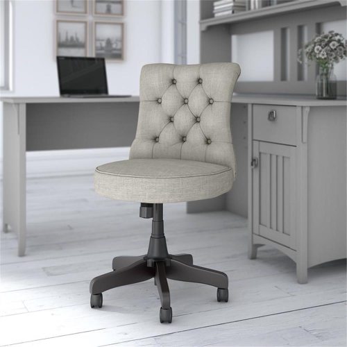 Bush Salinas Mid Back Fabric Office Chair with Adjustable Height in Light Gray
