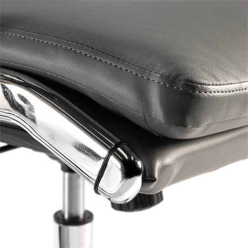 Modelo High Back Leather Executive Office Chair in Washed Gray Leather