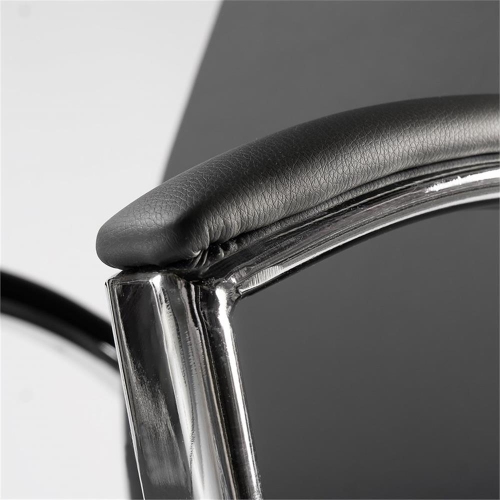 Modelo High Back Leather Executive Office Chair in Dark Gray Leather