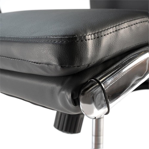 Modelo High Back Leather Executive Office Chair in Dark Gray Leather