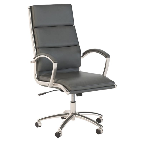 BBF Office 500 High Back Executive Chair In Dark Gray Bonded Leather