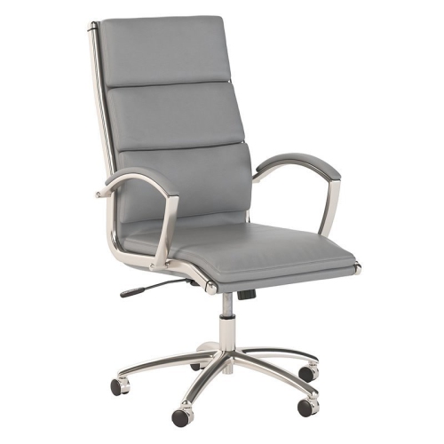BBF  Echo High Back Leather Executive Chair In Light In Gray