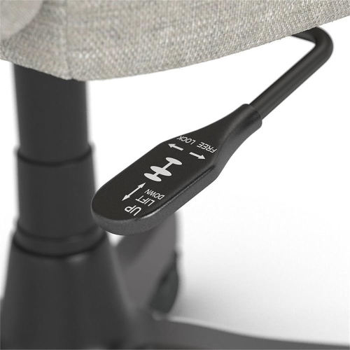 Bush – Chaise de bureau en tissu à dossier mi-hauteur réglable de la collection Key West, gris clair