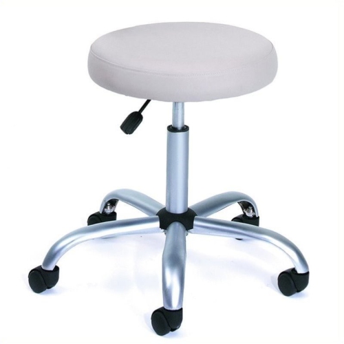 Tabouret de médecin transitionnel sans accoudoirs en tissu de 26.5 po Scranton & Co, beige/noir