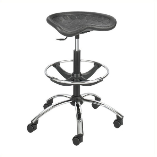 SCRANTON & CO  Drafting Chair With Chrome Base In Black