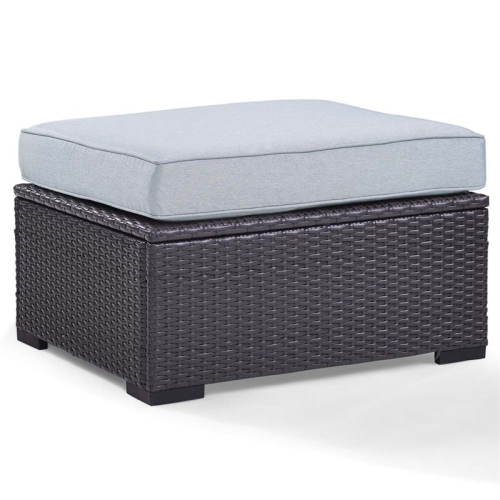 CROSLEY FURNITURE  Biscayne Patio Ottoman In And Mist In Brown