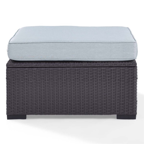 Crosley Biscayne Patio Ottoman in Brown and Mist